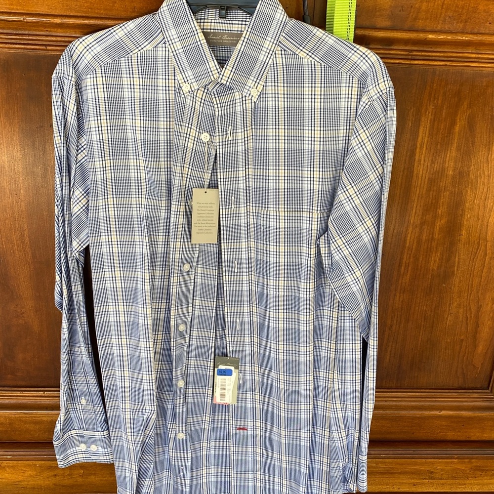 Daniel Cremieux Blue and White Checkered Shirt